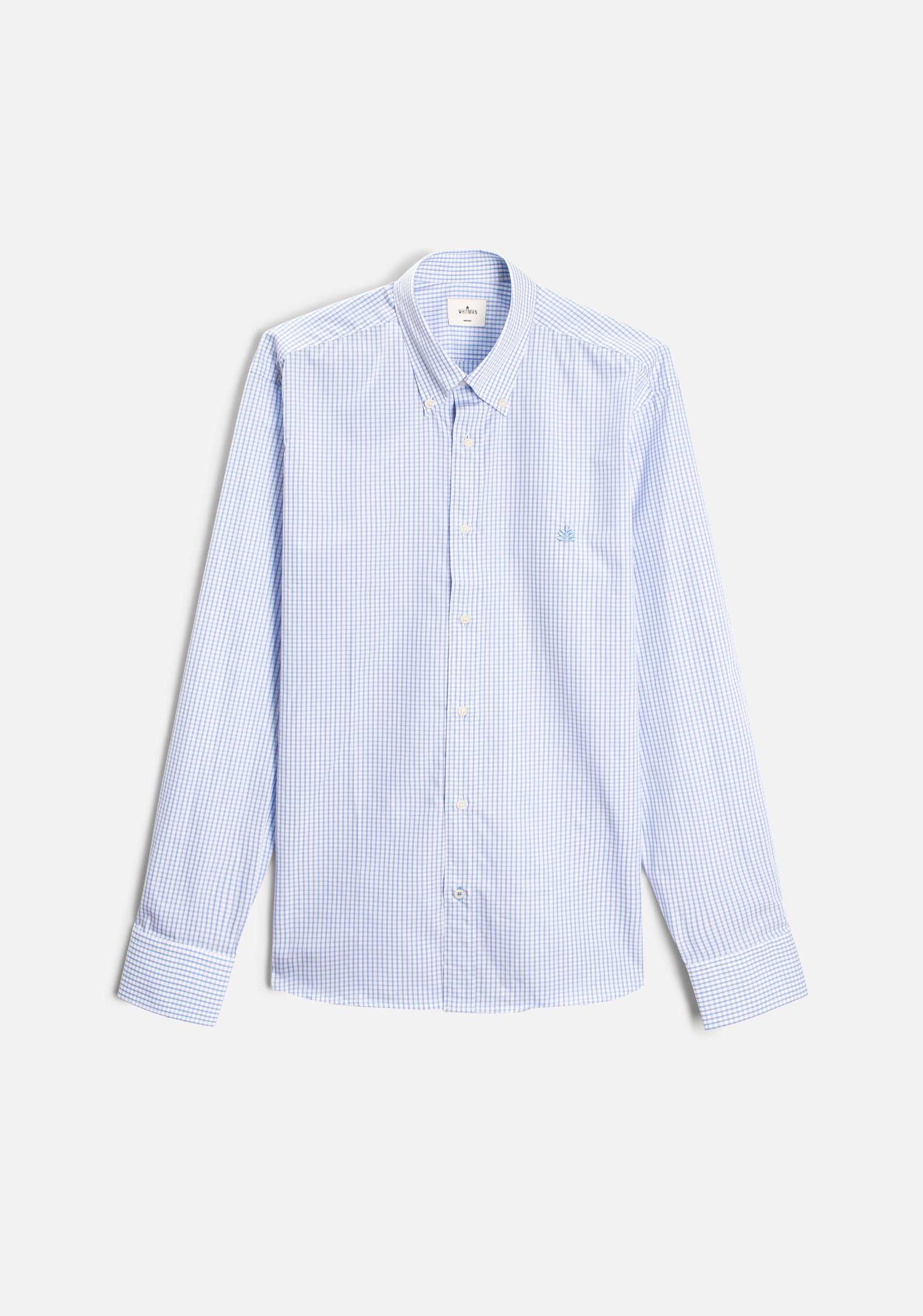 Camisa H CBD Cuadros L-Azl Azul Claro